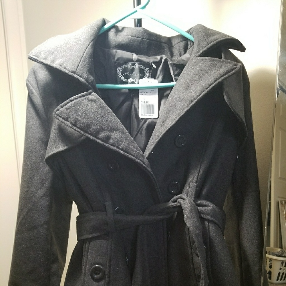 Grey Peacoat NWT
