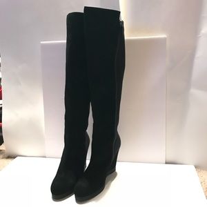Wedge over the knee boots nwot
