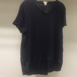 J. Crew Mixed-media tee
