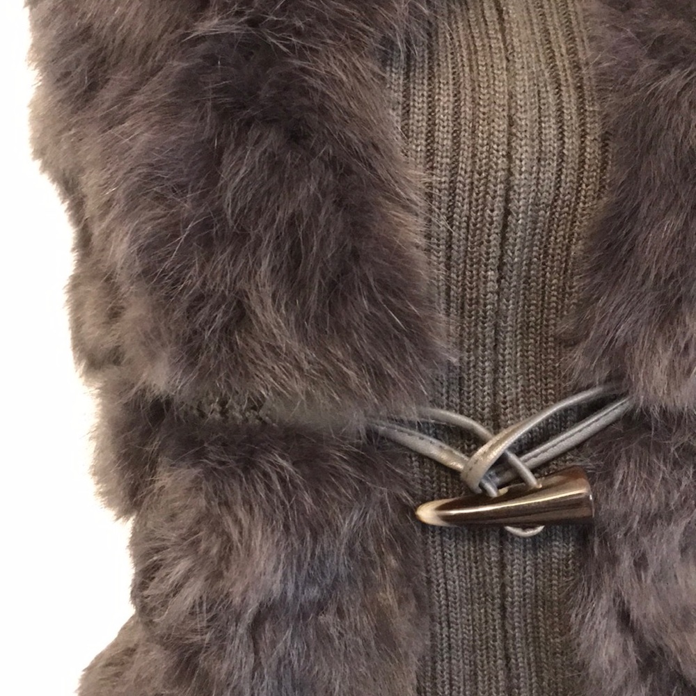 🎉SALE🎉Charcoal grey fur and sweater vest