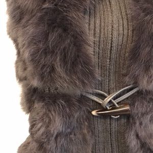 🎉SALE🎉Charcoal grey fur and sweater vest