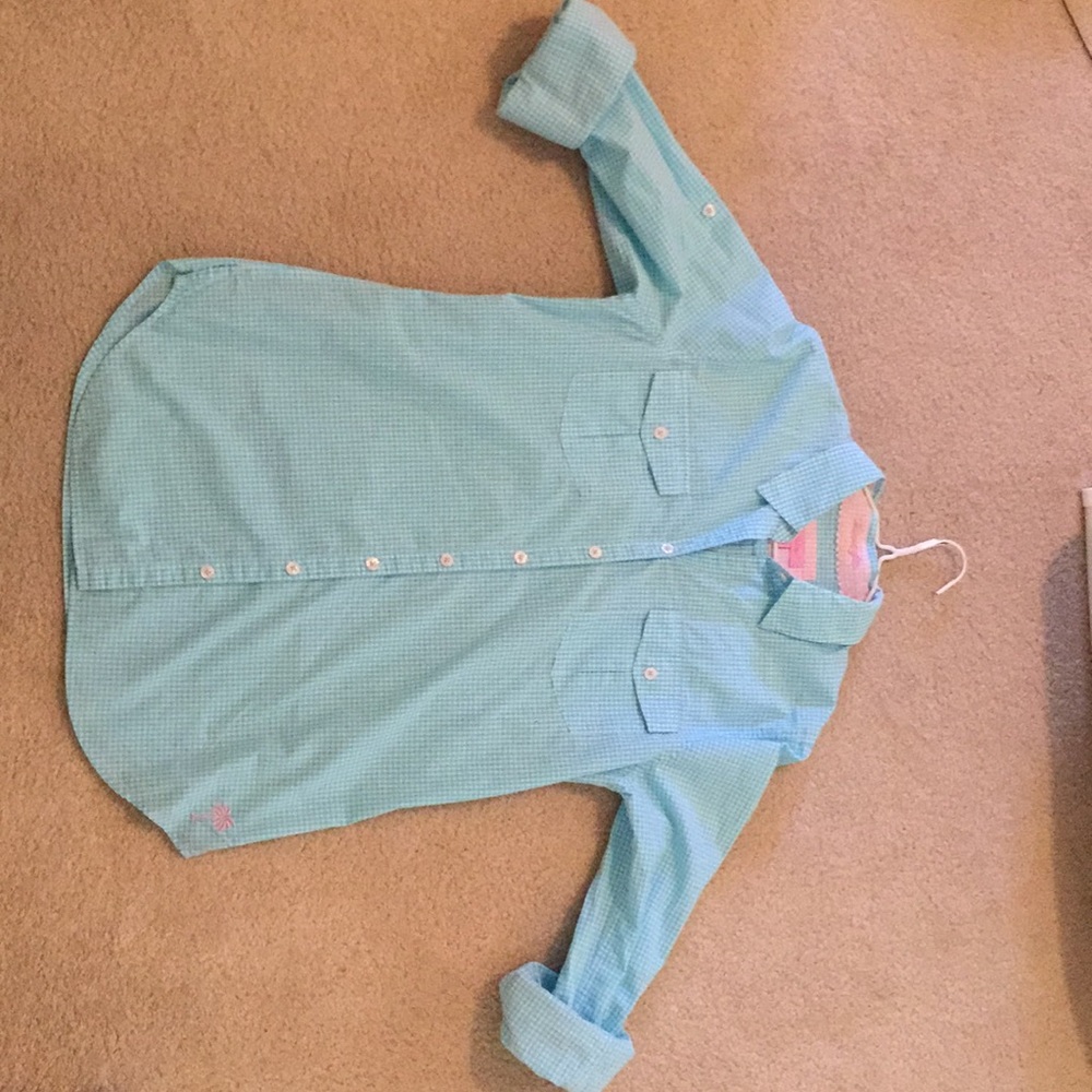 Lilly Pulitzer gingham button down