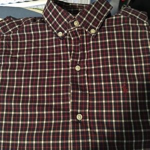 Polo plaid button down size 7