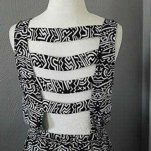 Dress with back cut outs