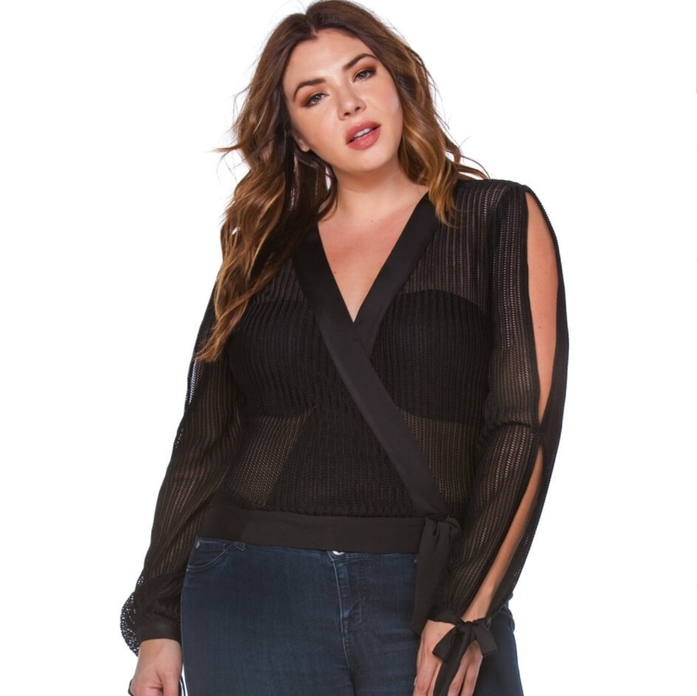 Plus size wrap top