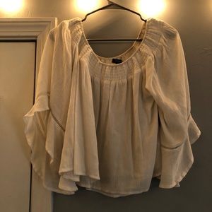 White off the shoulder shirt