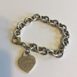 Return to Tiffany silver heart tag bracelet