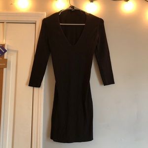 Tight black mini dress