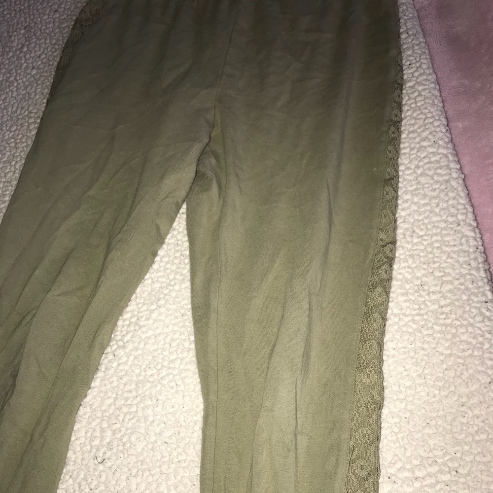 95% cotton 5% spandex army green girl leggings