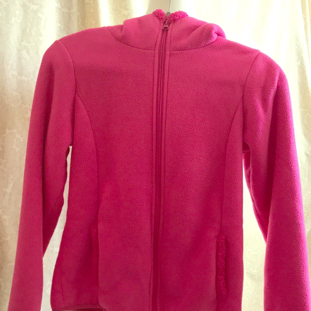 Girls hooded fleece jacket