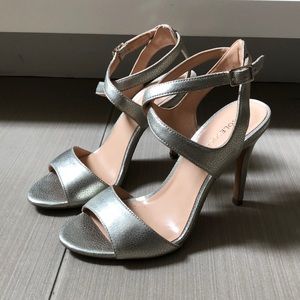 Champagne color Strappy high heels by Sole society