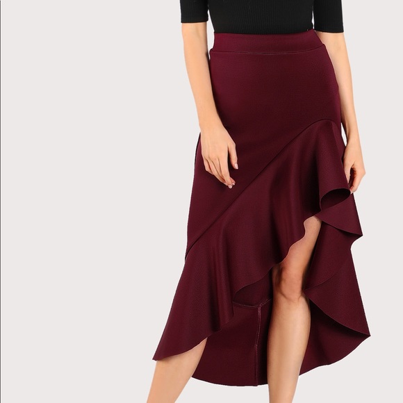 HP🏆HOLIDAY STYLE🎄Ruffle front hilo flounce skirt - Picture 3 of 8