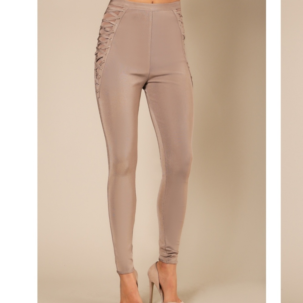 Tan fitted pants