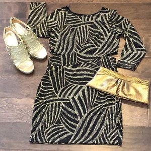 Sparkle & glitter bodycon dress with cut out sides