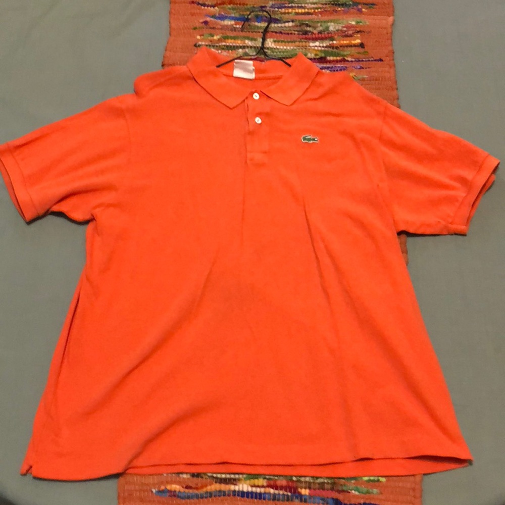 Orange Lacoste polo