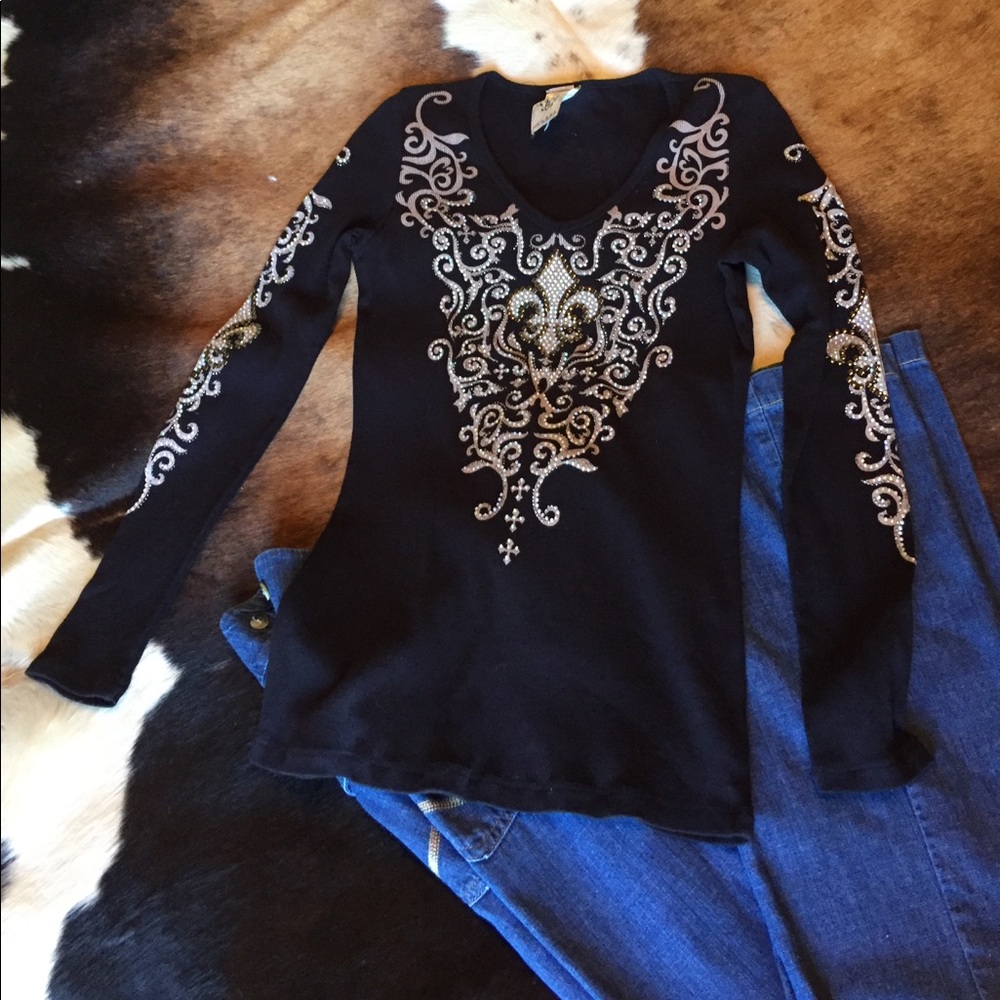 Small vocal rhinestone shirt