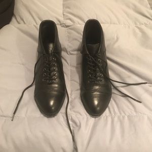 Black leather aldo booties