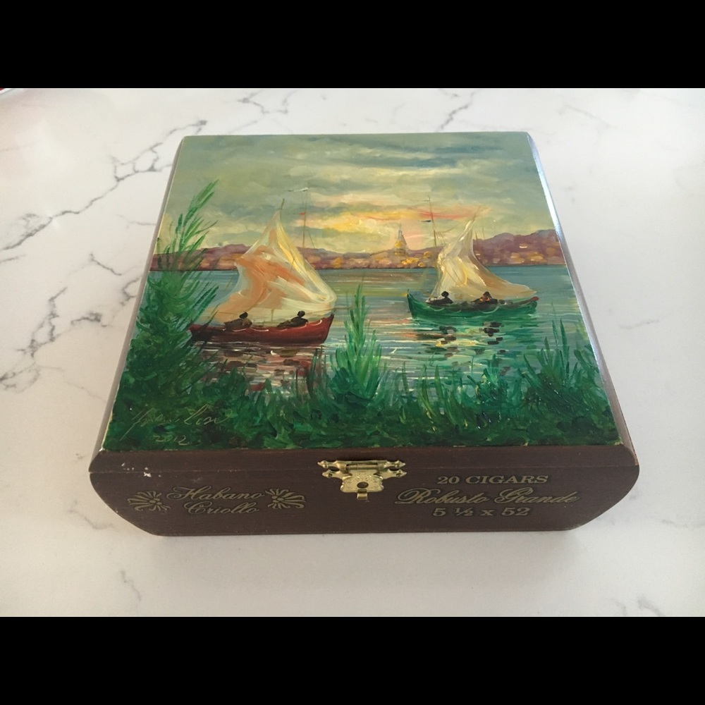 Hand painted jewelry box. Great gift