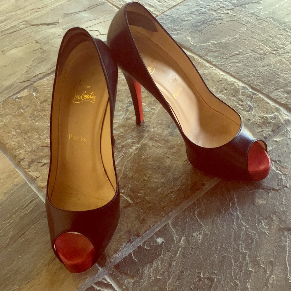 Christian Louboutin Very Prive 120 blk/red kid, 38