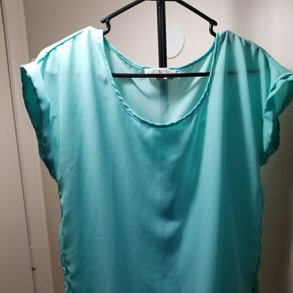 Mint sheer top