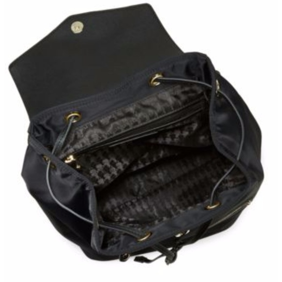 Karl Lagerfeld Nylon Backpack with Leather Trim