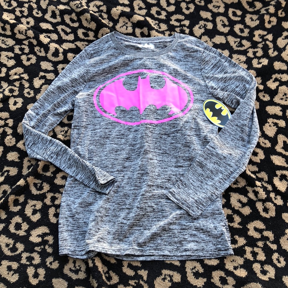 Youth XL NWT Batman Black pink white workout top
