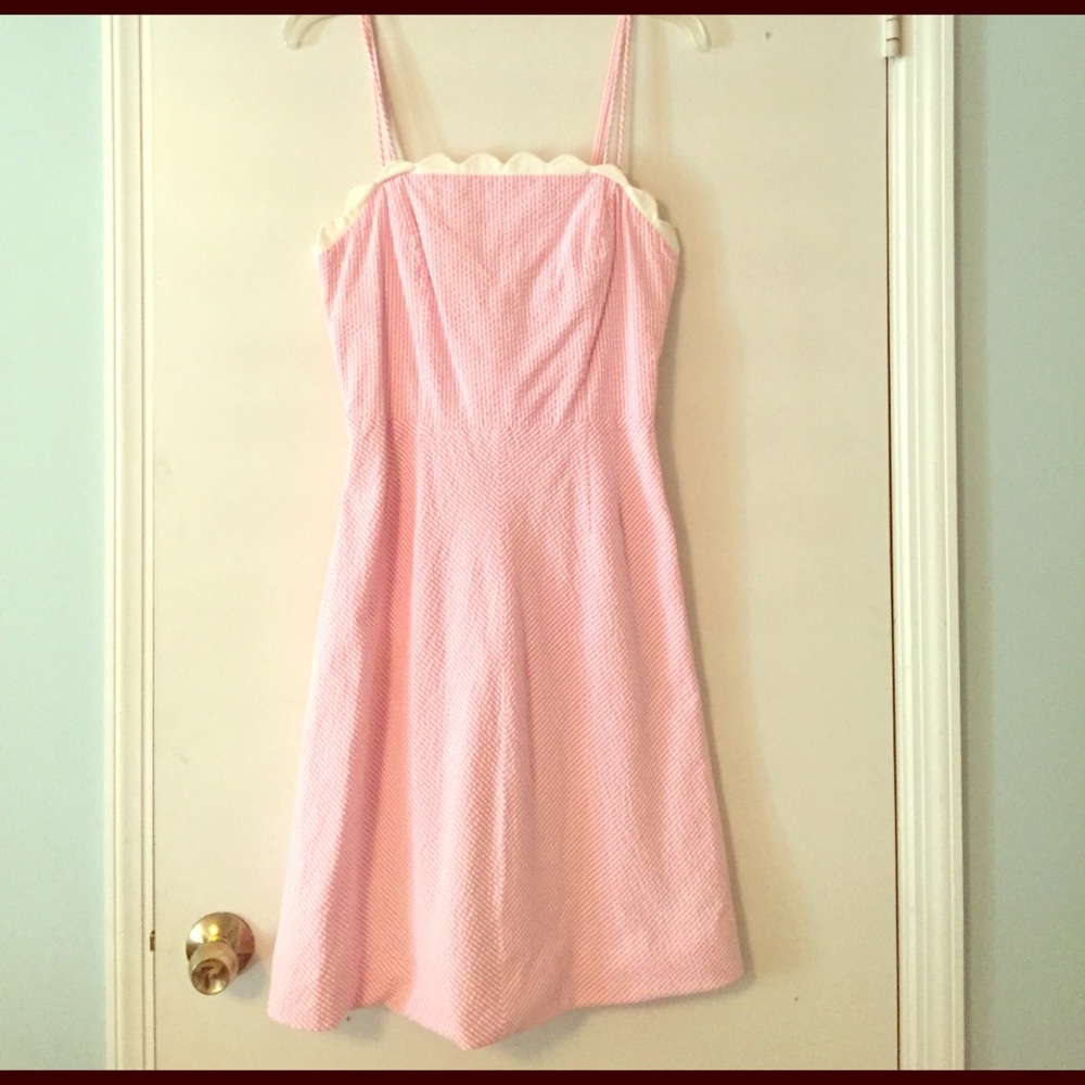 Lilly Pulitzer Pink Seersucker Dress
