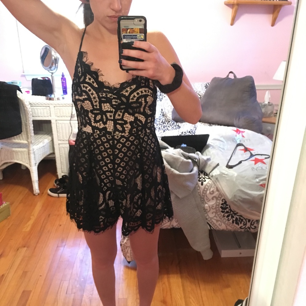 Express lace romper worn once