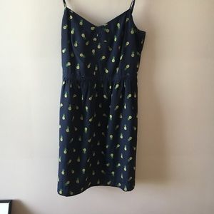 JCrew Pineapple Print Cami Dress