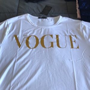 Vogue gold white t-shirt