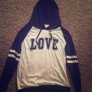 An XL long sleeve shirt with the word love