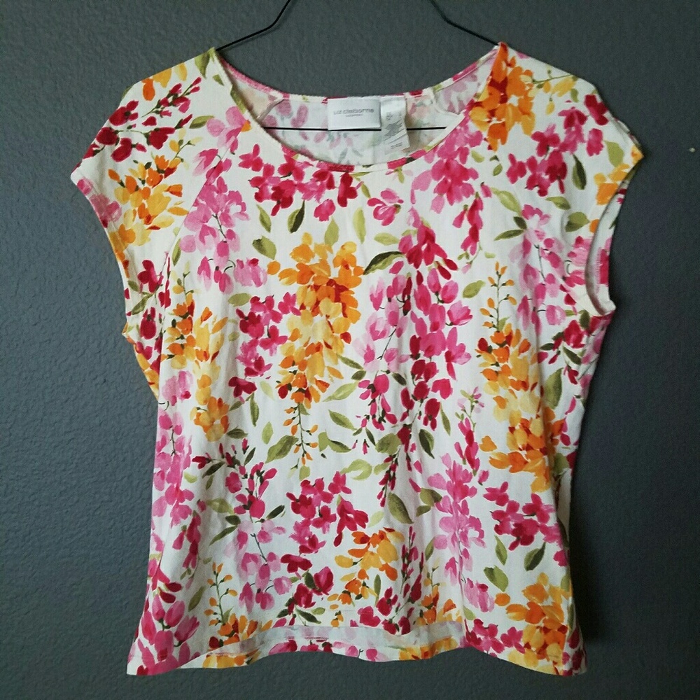 💜 3 FOR $25 💜 Floral Liz Claiborne Top