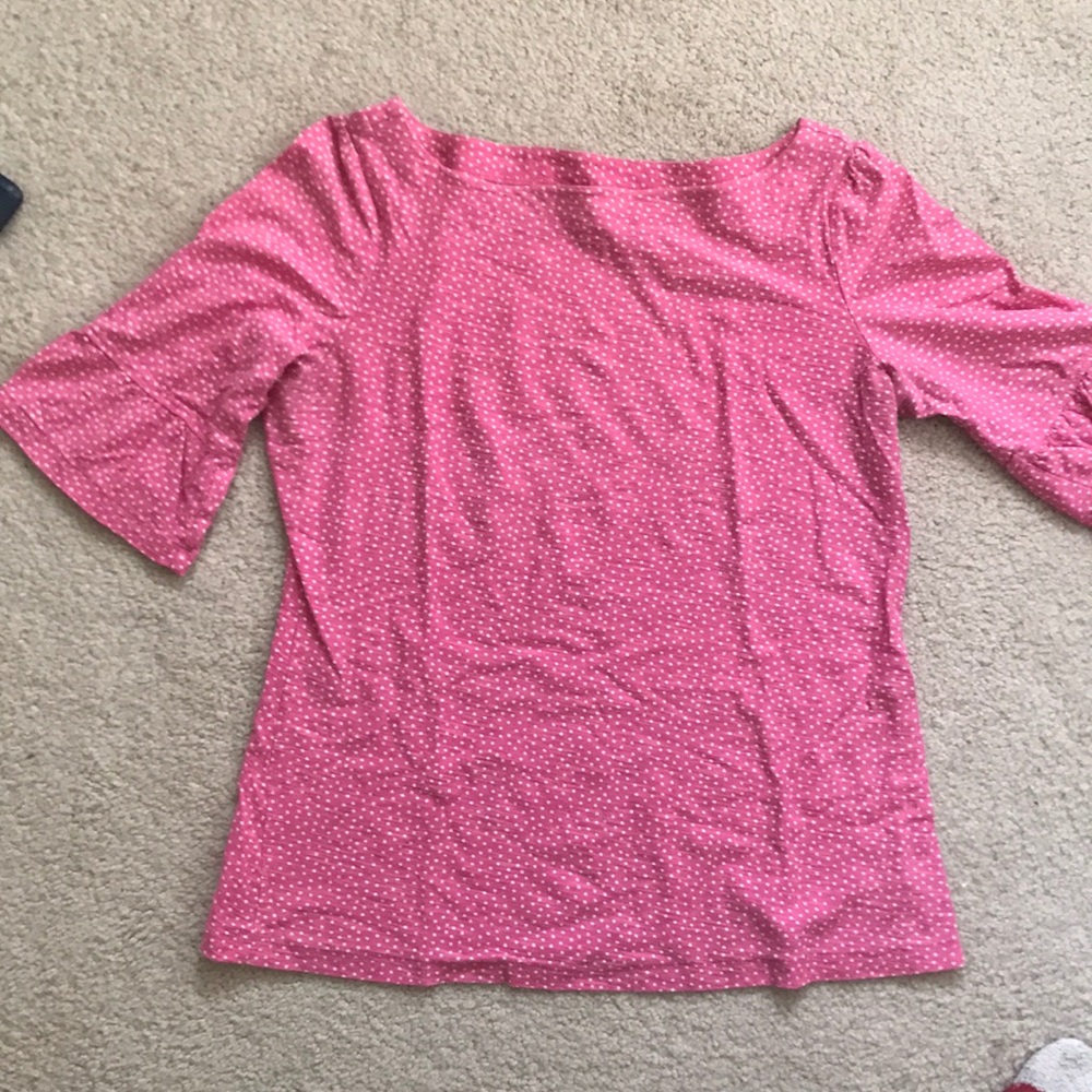 Lilly Pulitzer Pink and White Polka Dot Shirt