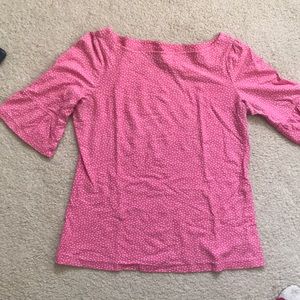 Lilly Pulitzer Pink and White Polka Dot Shirt