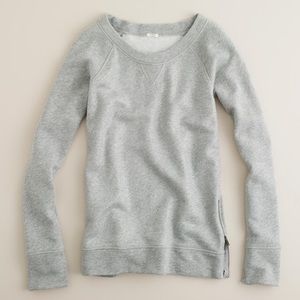JCrew Side Zip Foil Sweatshirt