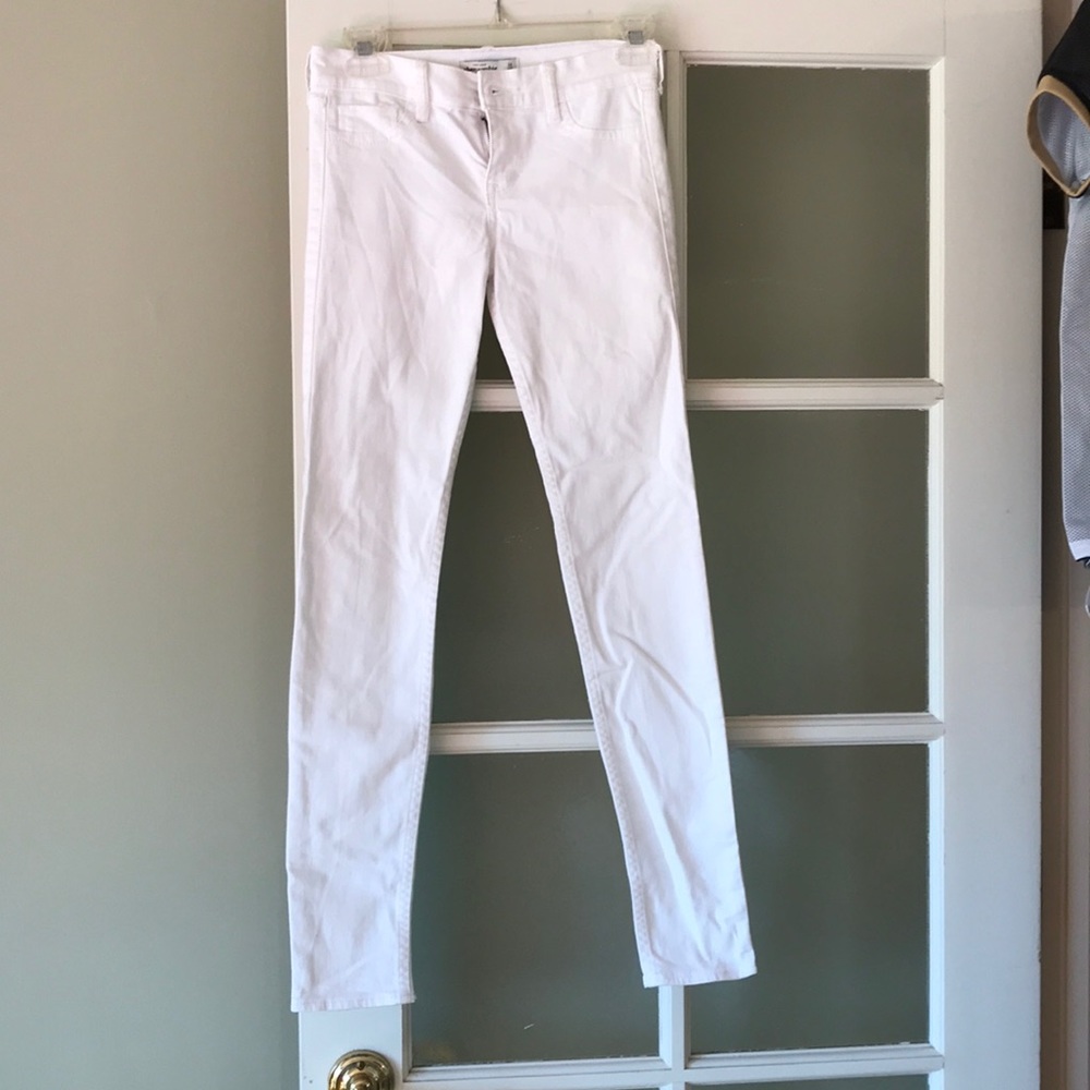 Abercrombie Girls White Skinny Jeans