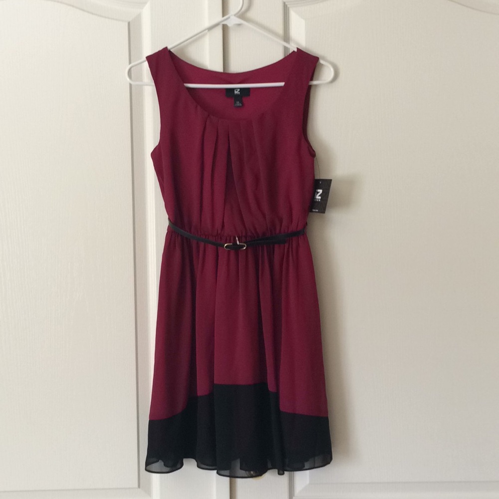 Juniors’ Burgundy Dress