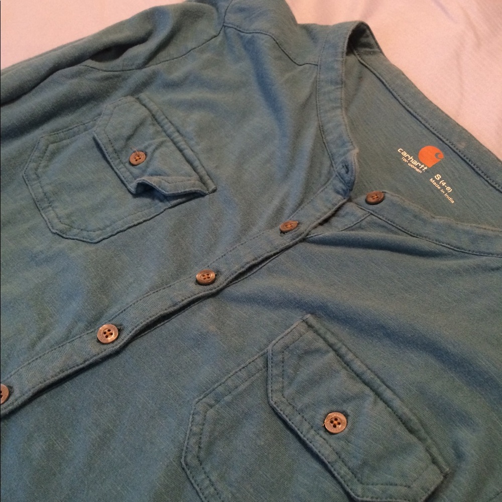 Cathartt cotton knit button up shirt