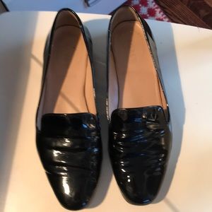 J CREW BLACK PATENT LEATHER LOAFERS, 7.5