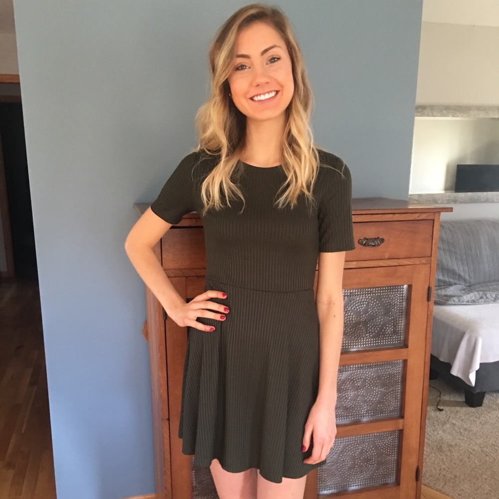 Green Forever21 Dress Sz Medium