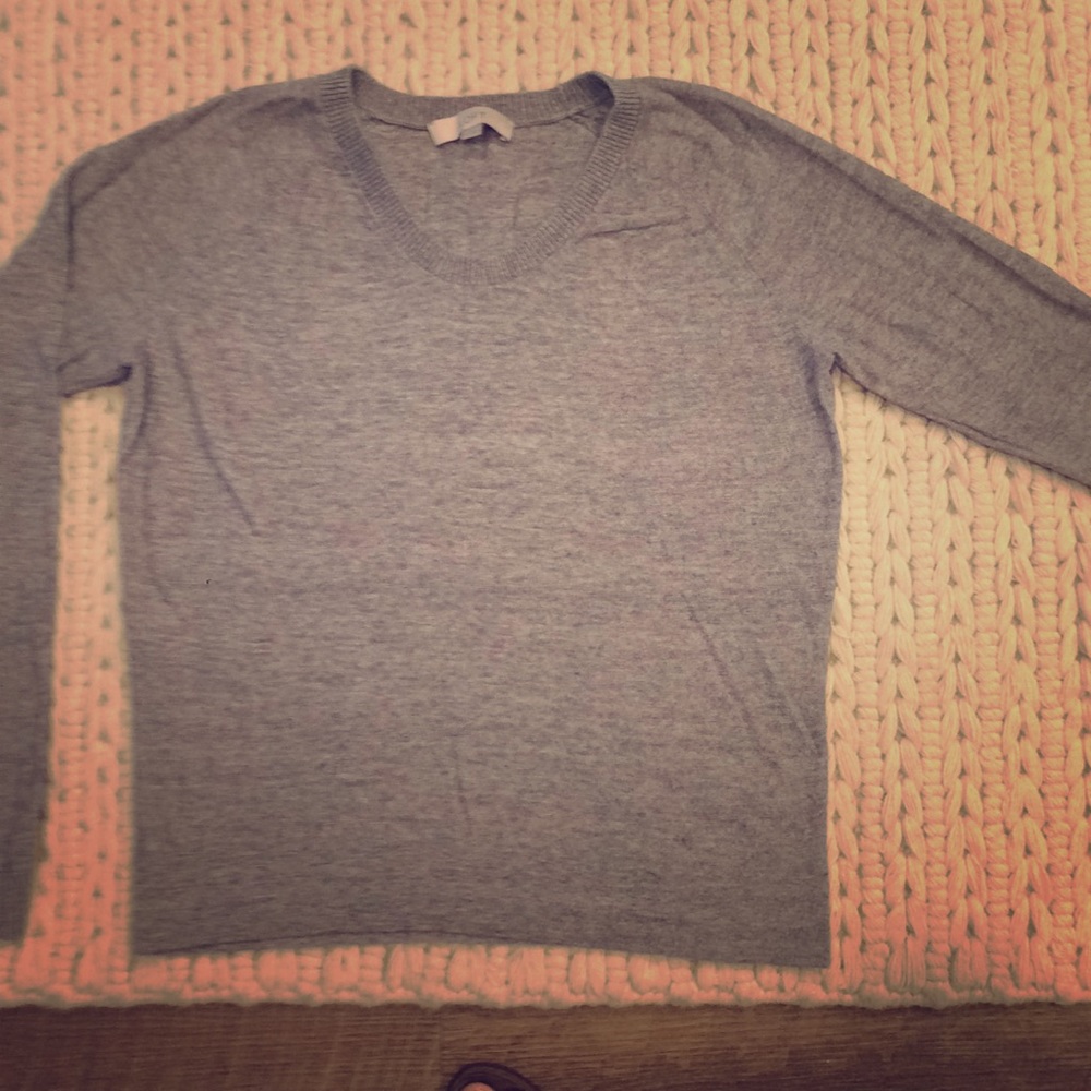 Gray womens LOFT sweater