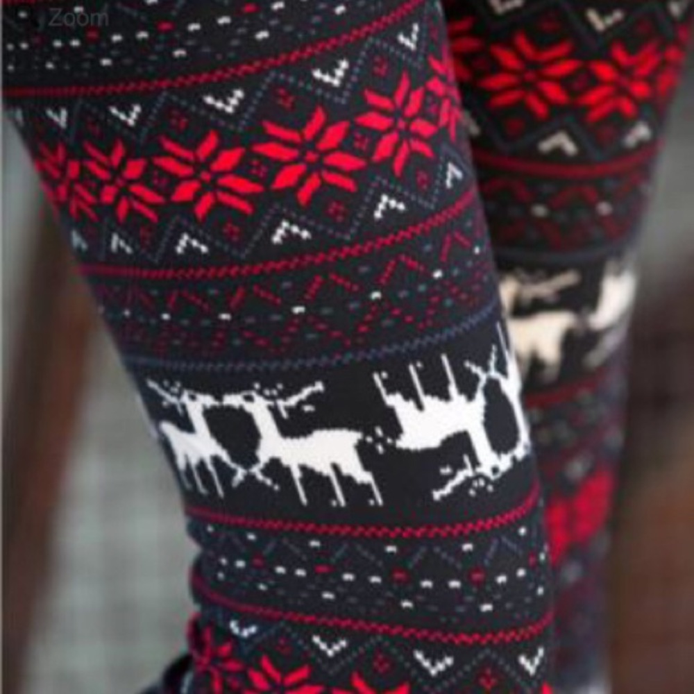 Reindeer One Size Leggings - Picture 1 of 2