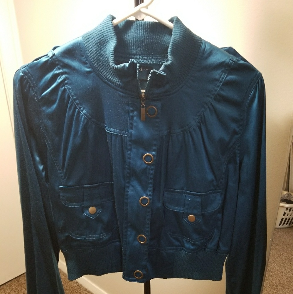 Blue cropped jacket