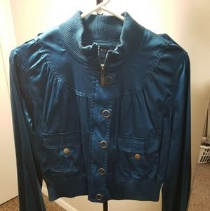 Blue cropped jacket