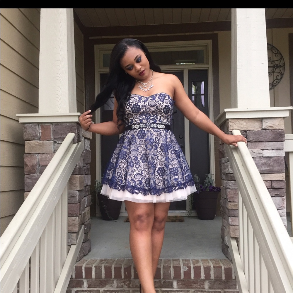 Blue bling dress - Only Worn Once