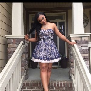 Blue bling dress - Only Worn Once