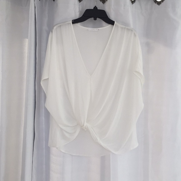 Lush Sz. M shear blouse off white - Picture 2 of 5