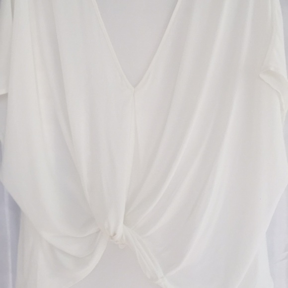 Lush Sz. M shear blouse off white - Picture 3 of 5