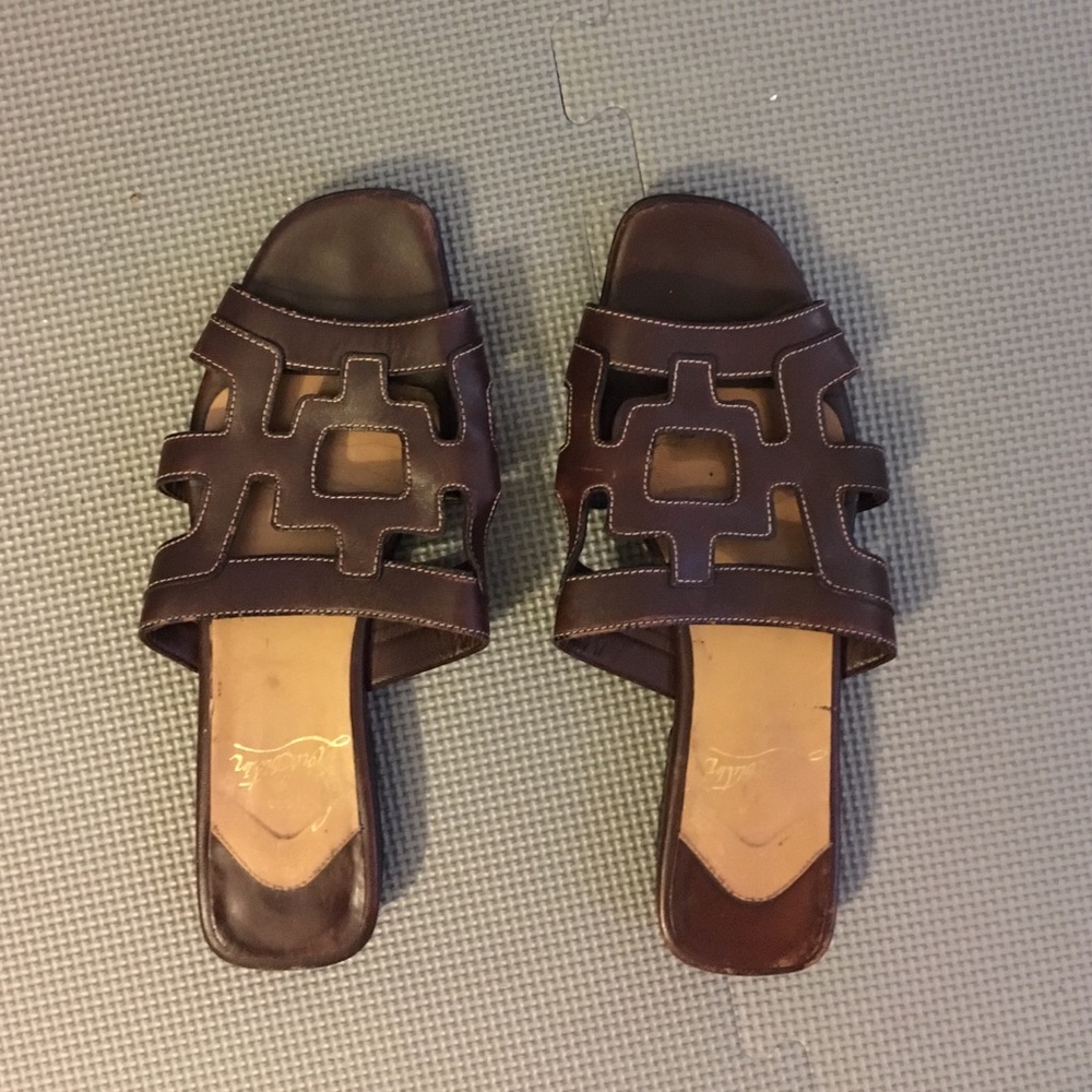 Christian Louboutin dark brown flats size 37