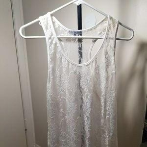 Lace racerback tank